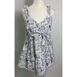 Womens Y2K Fairy Babydoll Tank Top Coquette Small Tiered Ruffles Dainty